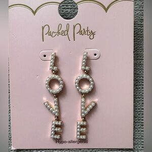 Packed Party Gold-tone Faux Pearl Earrings-New